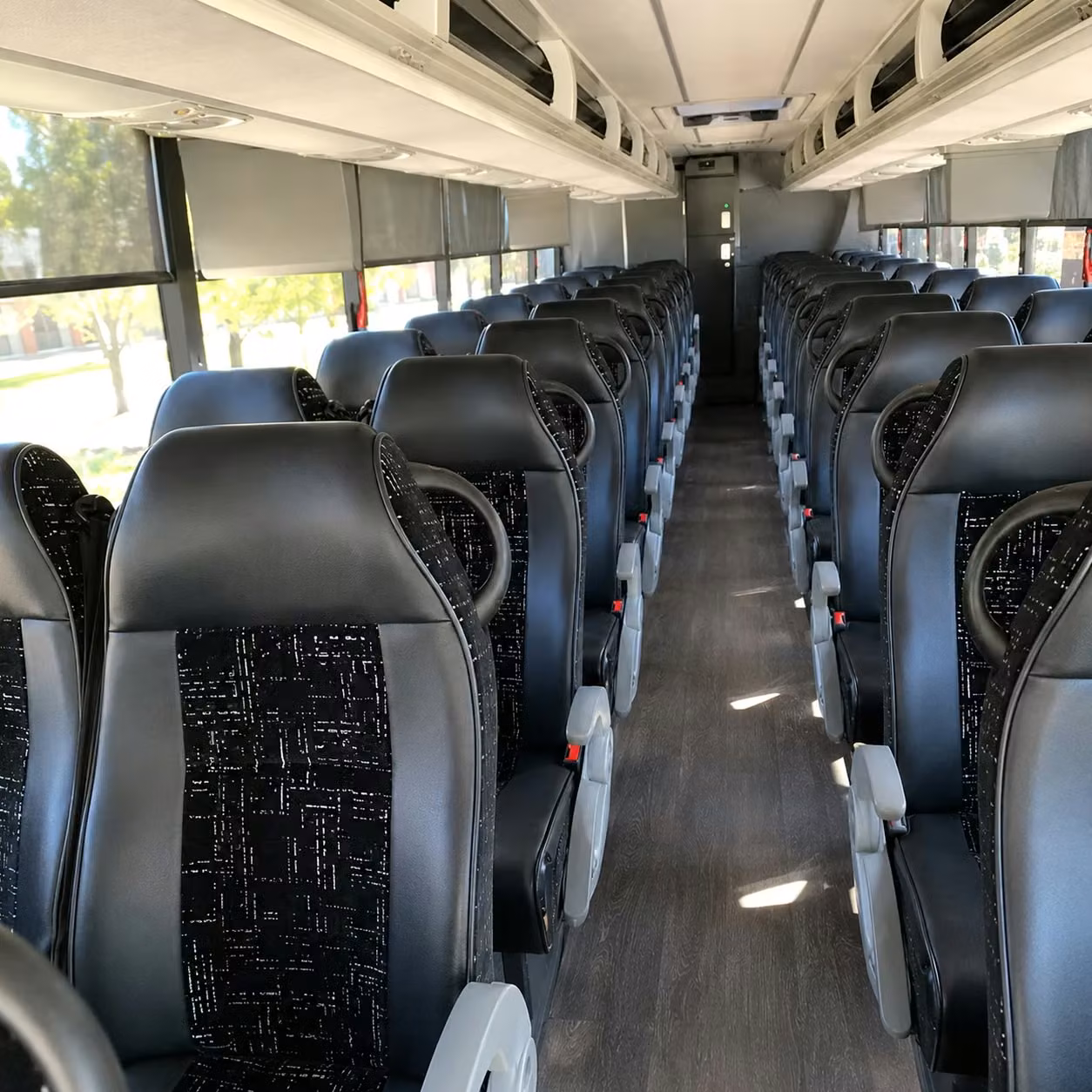 56 passenger charter bus interior